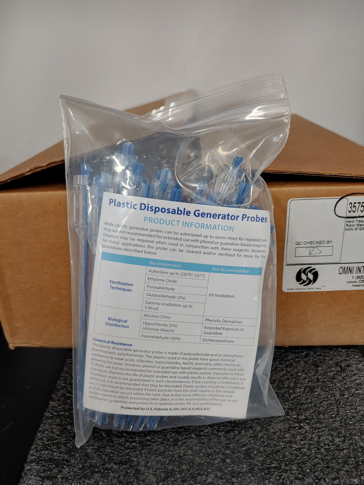 25pcs OMNI International 35750H 7MM Hard Tissue Platic Homogenizing Probes
