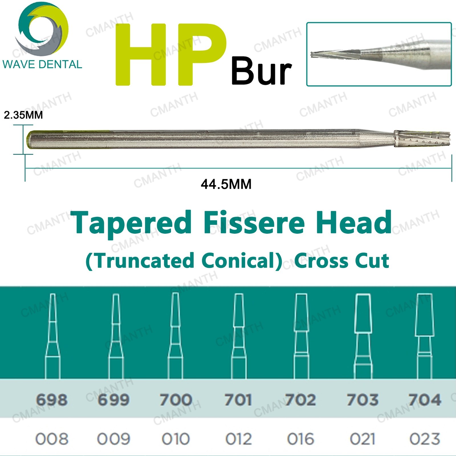 WAVE Dental Burs Tungsten Carbide Surgical Burs HP RA For Slow Speed Handpiece