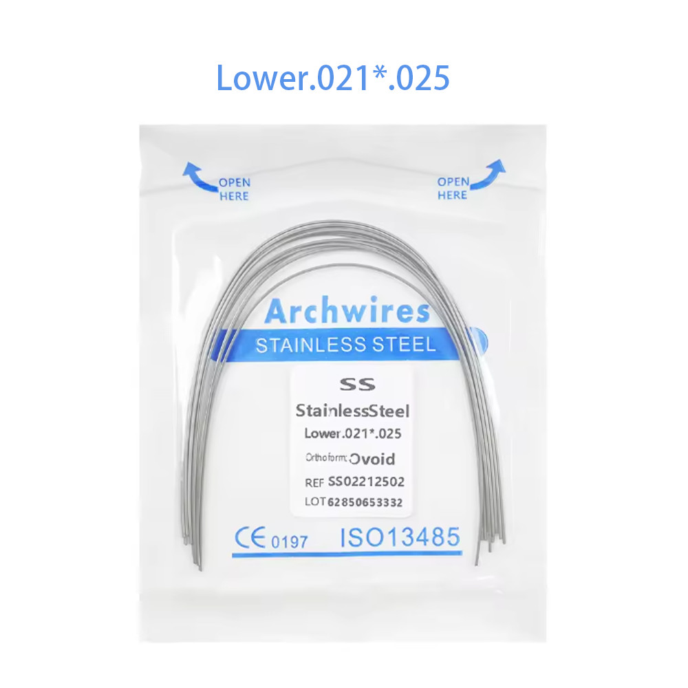Dental Orthodontic Stainless Steel Wire Rectangular Arch Wires Ovoid 10pcs/pack