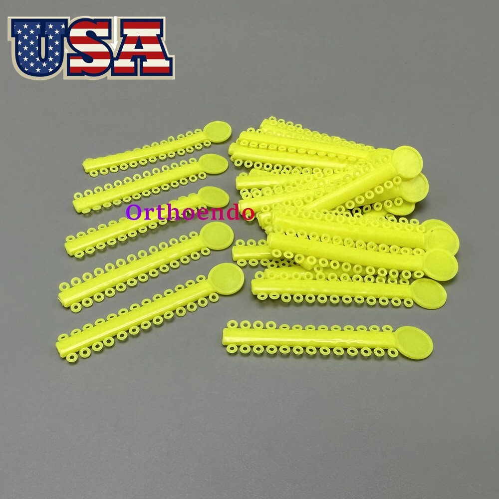 1 Bag Dental Orthodontic Elastic Ligature Ties Rubber Bands Single/Double Colors