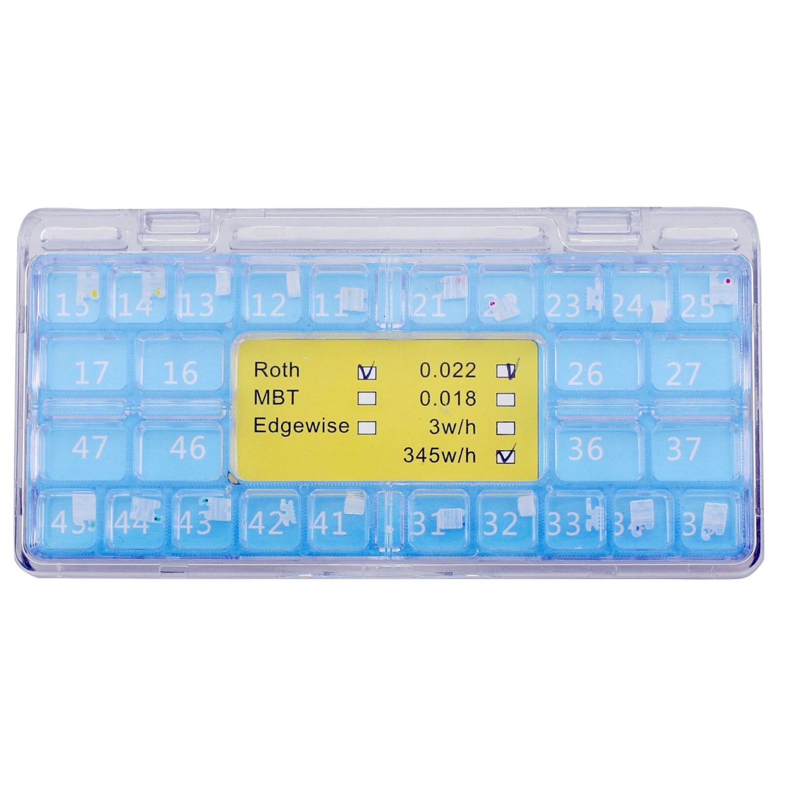 Dental Orthodontic Ceramic Brackets Clear Braces Elegan I MBT Roth 022 345 5-5