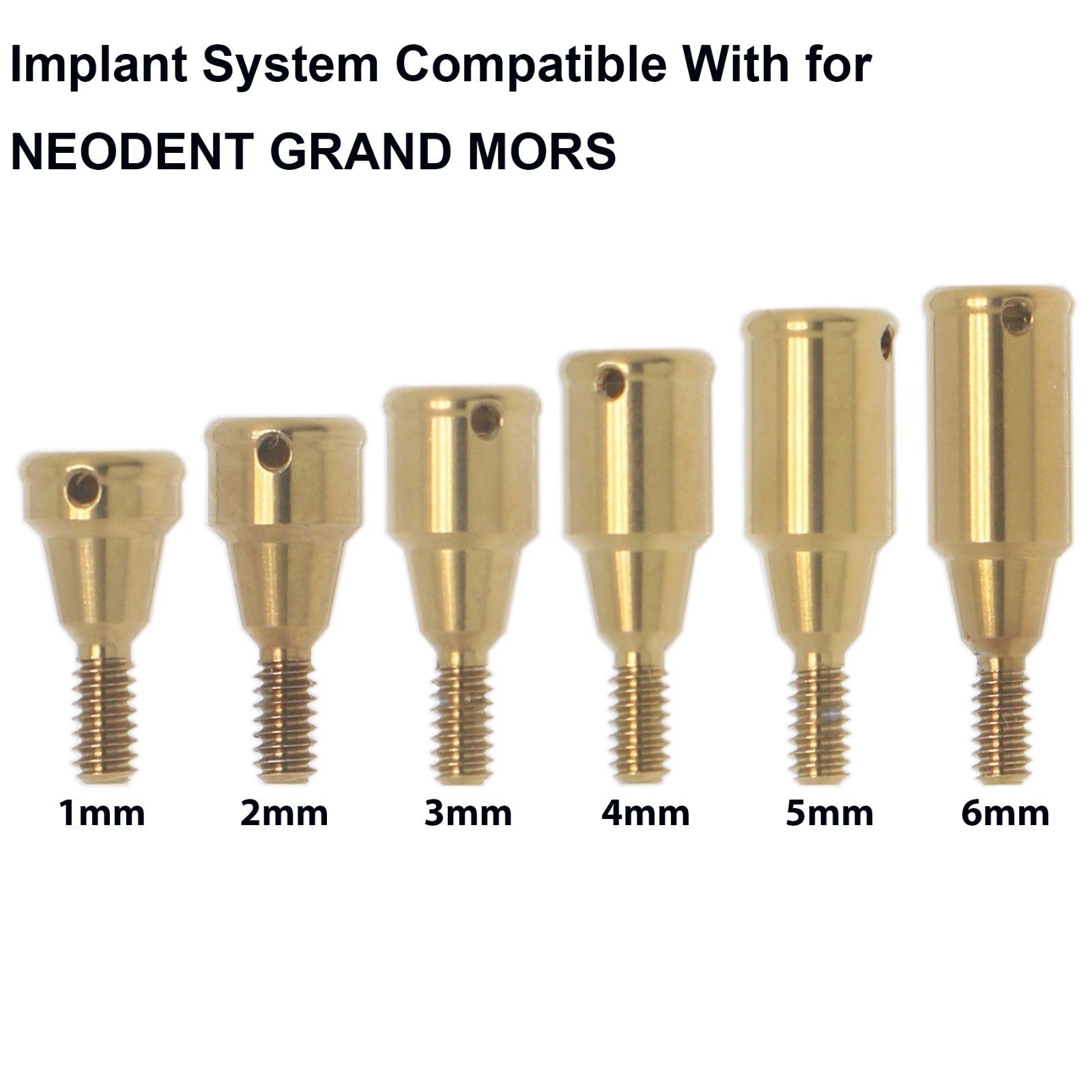 Dental Locator Abutment Overdenture Male Caps Fits NEODENT GRAND MORSE GM 1-6mm