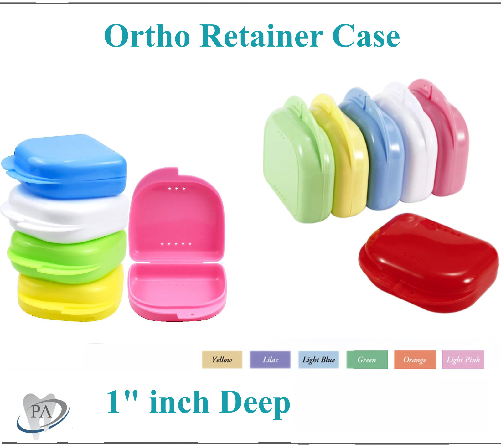 Dental Denture Box Retainer Box Carrier 4W x 2in x 2in Upto 200 Retainers/Case