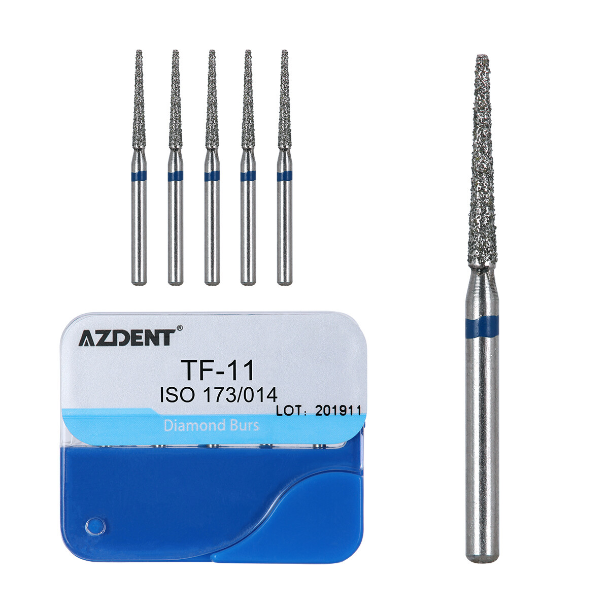100pcs 20 tipos Fresas de diamante medianas dentales de alta velocidad FG1.6 MM