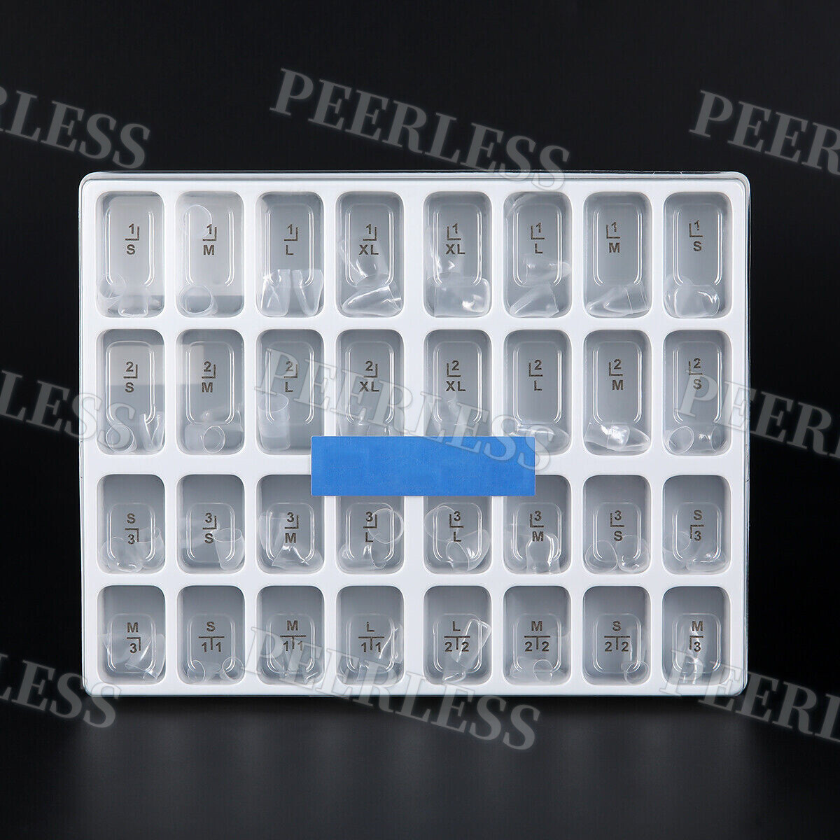 No.1.910 Dental Anterior Transparent Forms For Temporary Crowns Kit TOR VM 64Pcs
