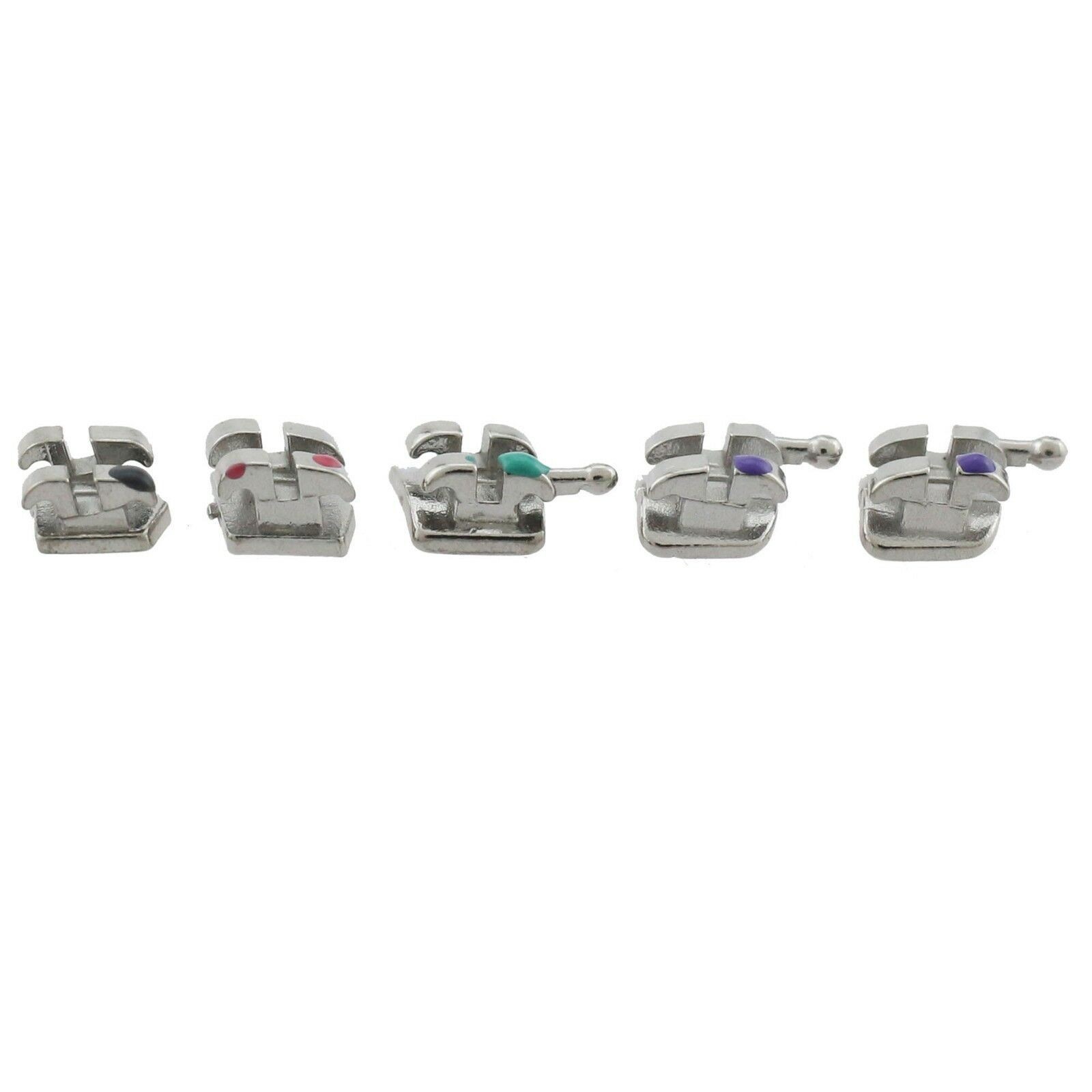 Dental Orthodontic Bracket Braces Metal MIM Mini Roth MBT 022 018 345 Hooks 5-5