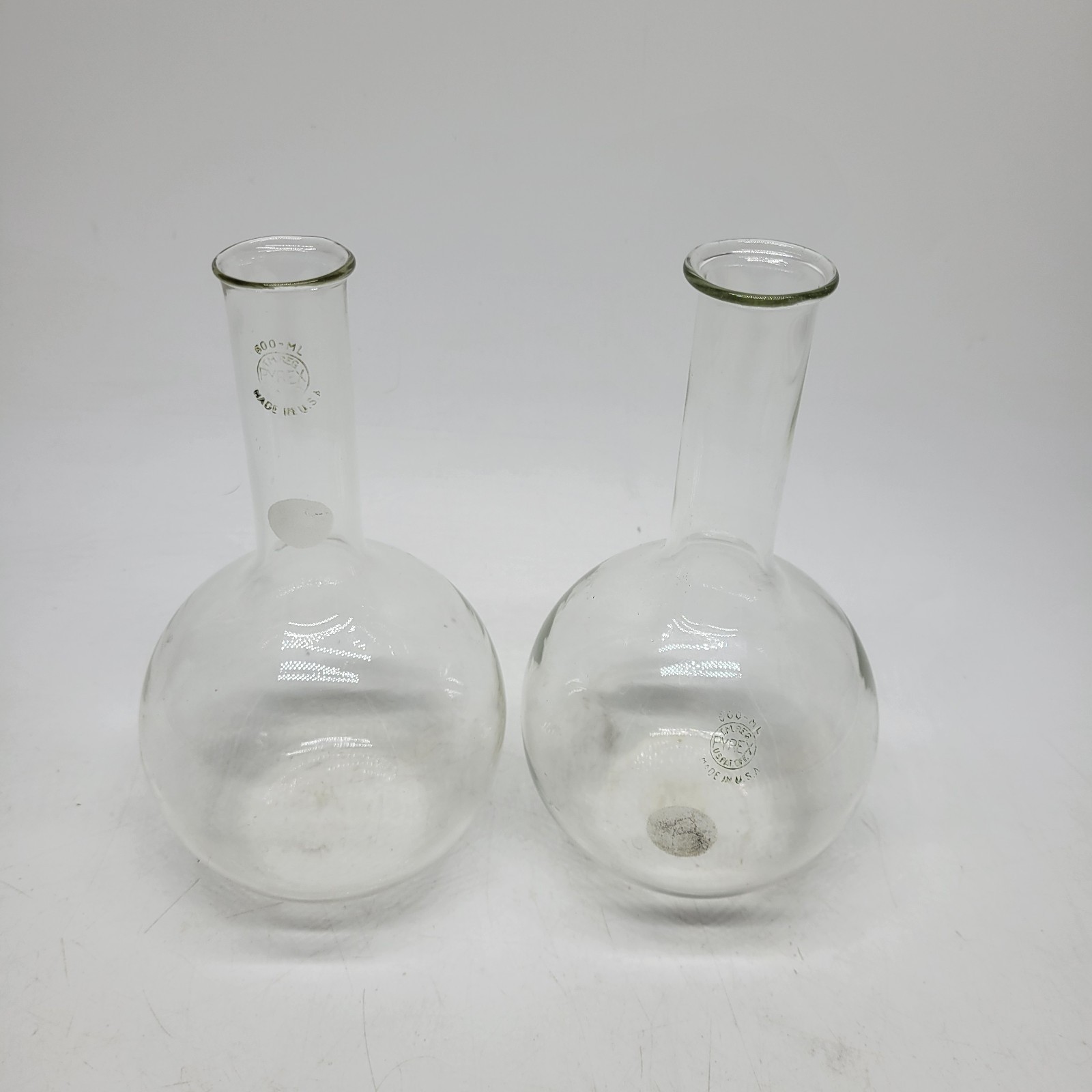 Vintage Purex Beaker 600 ML Lot Of 2 Glass USA Clear Science Classroom Test