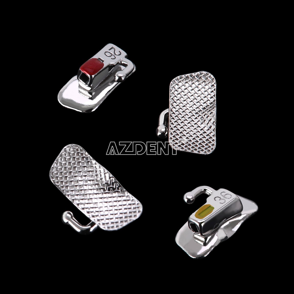 AZDENT Dental Orthodontic Bondable Buccal Tube 1st Molar MBT/Roth.022 Non-Conv