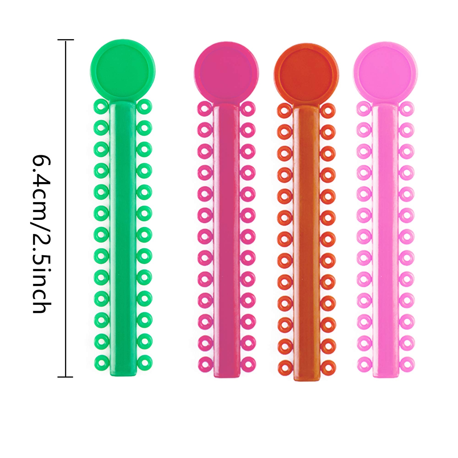 Lazos de ligadura ortodoncia, varios colores, para ortodoncia 1040pcs Multicolor
