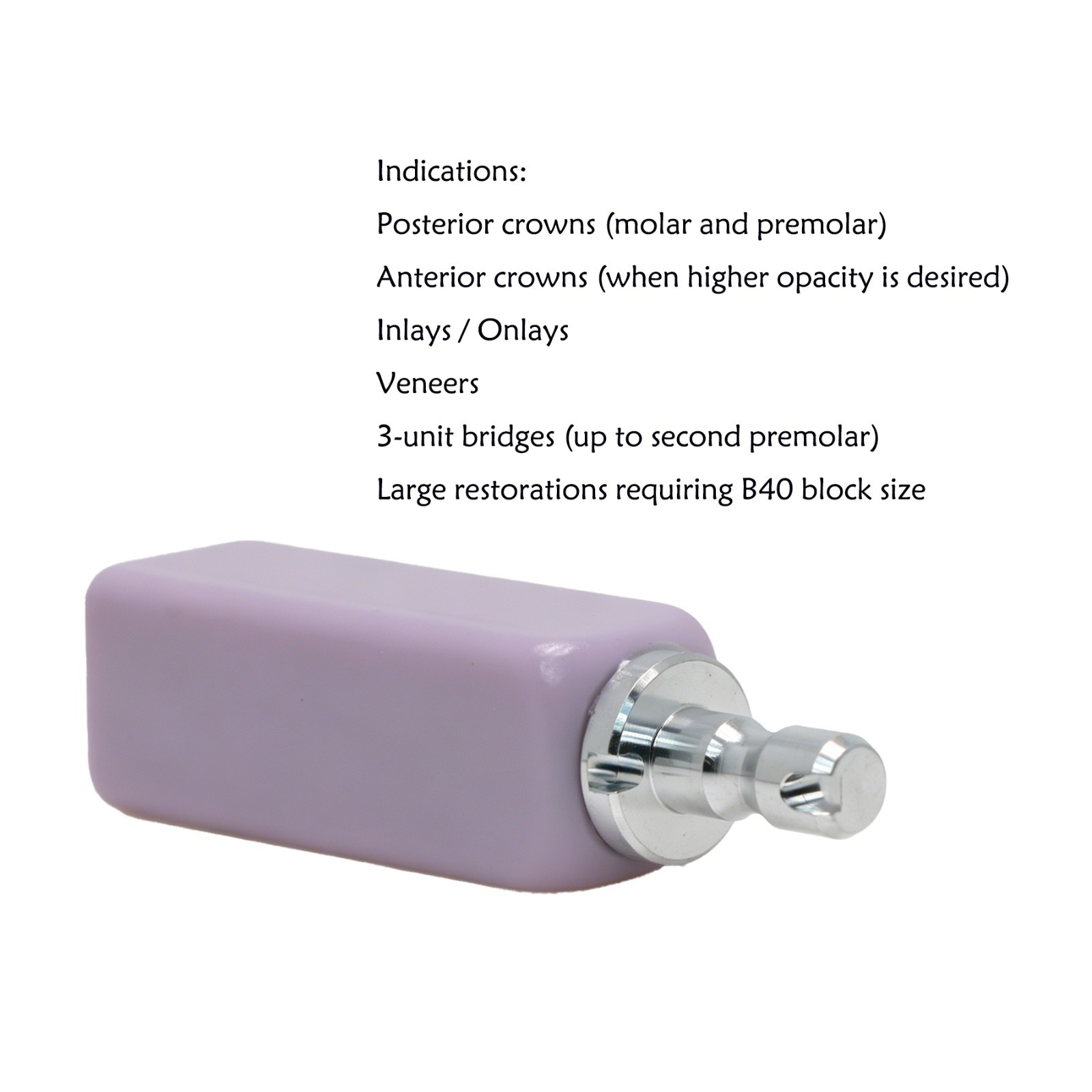 B40 LT Dental Lithium Disilicate Blocks Cube for Cerec CAD/CAM Chairside Milling