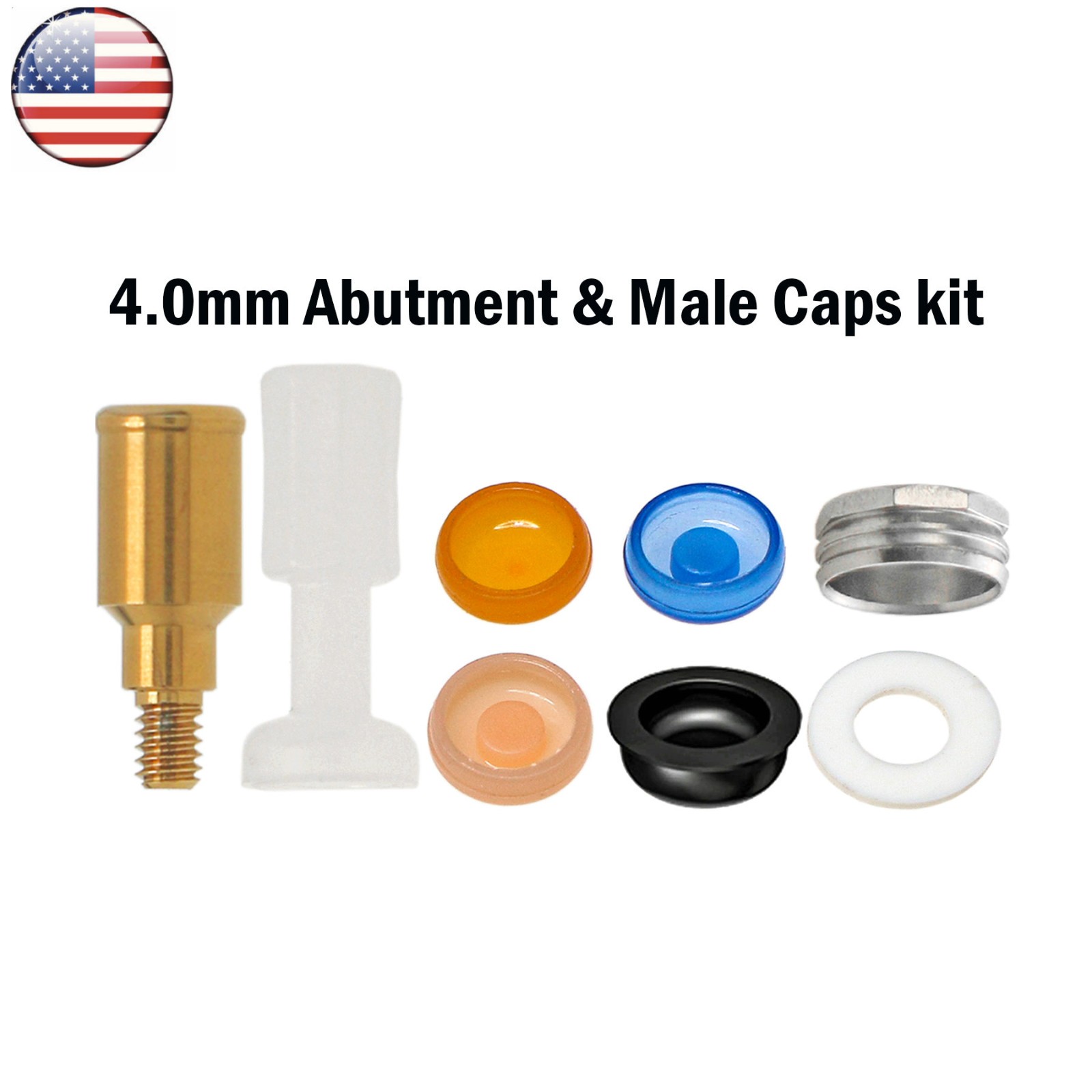 Dental Attachment Abutment Male Cap Tool fit Zimmer Removable PAØ3.5mm/4.5mm