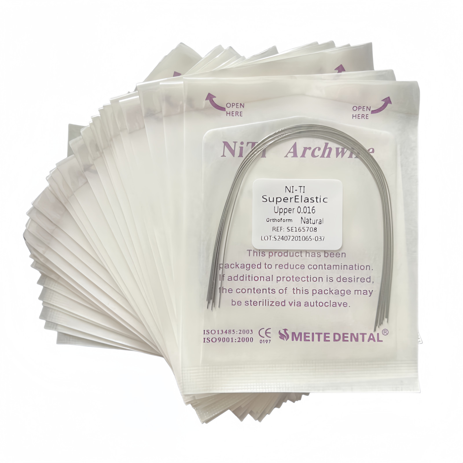 100PCS Dental Orthodontic Niti Arch Wire Natural Form Arches Round Rectangular