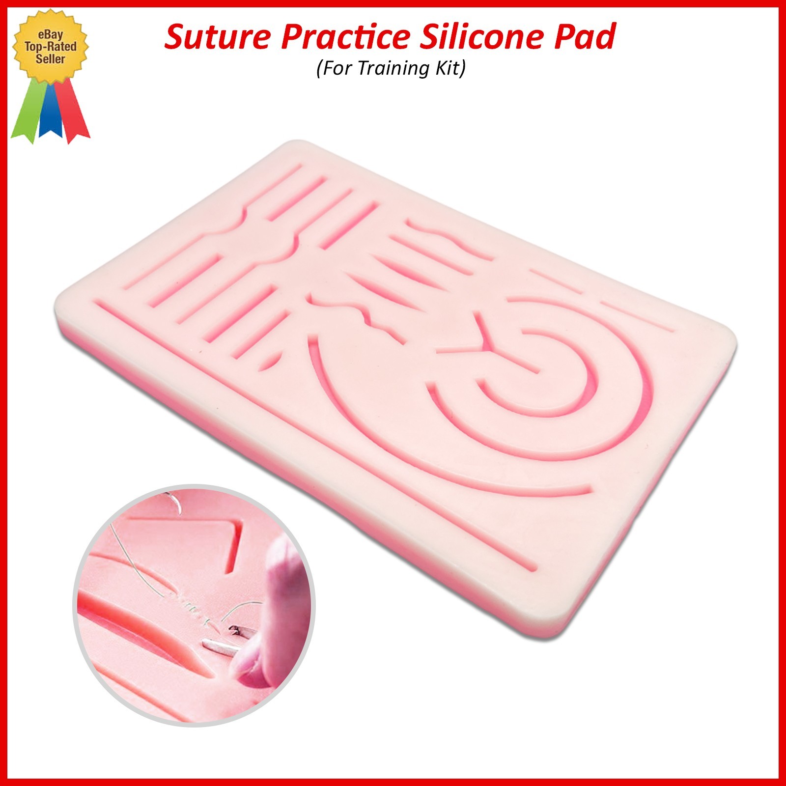 New Medical Skin Suture Practice Silicone Pads Wound Simulated For Training Kit