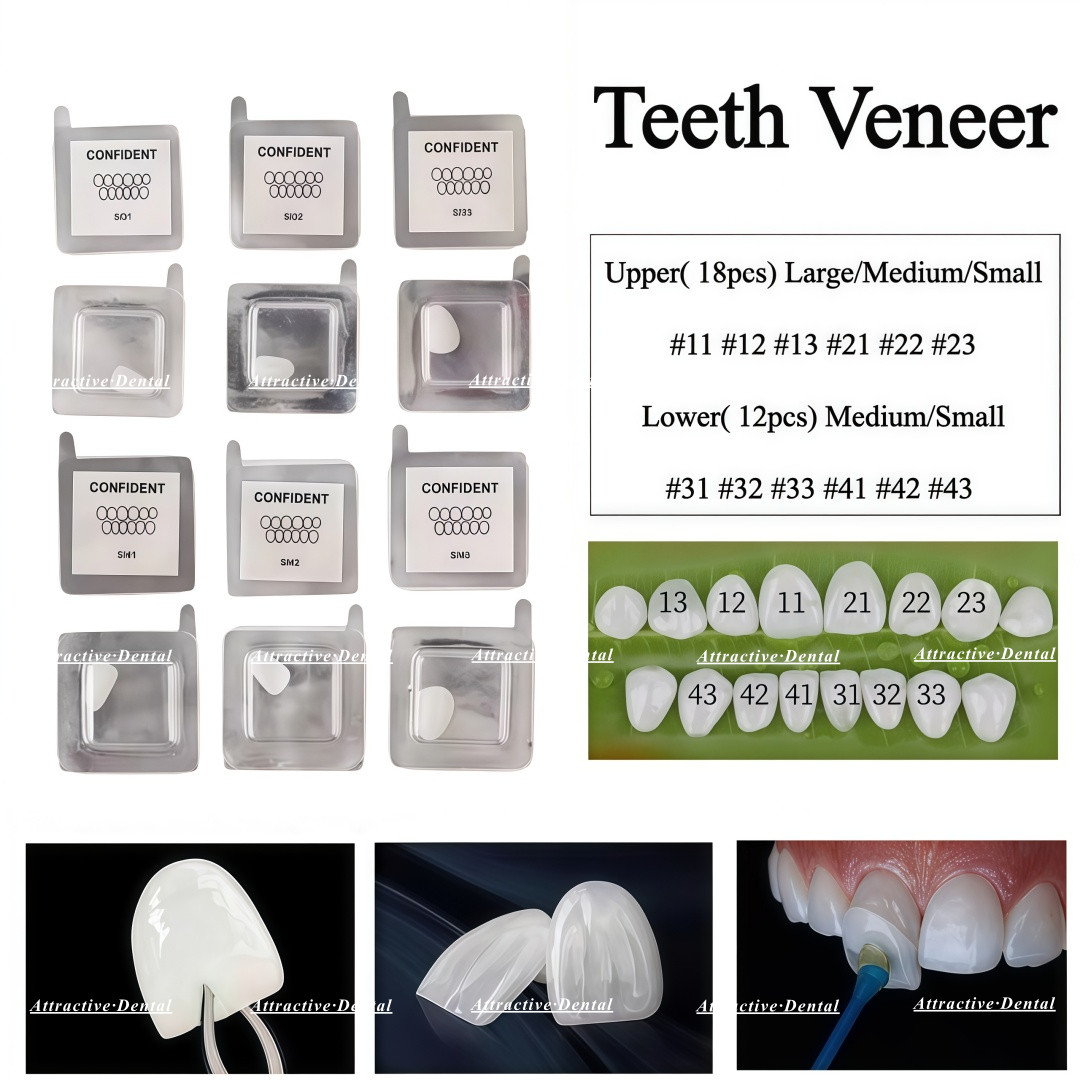 30Size Dental Composite Porcelain Veneers Resin Light Cure Anterior Teeth Veneer