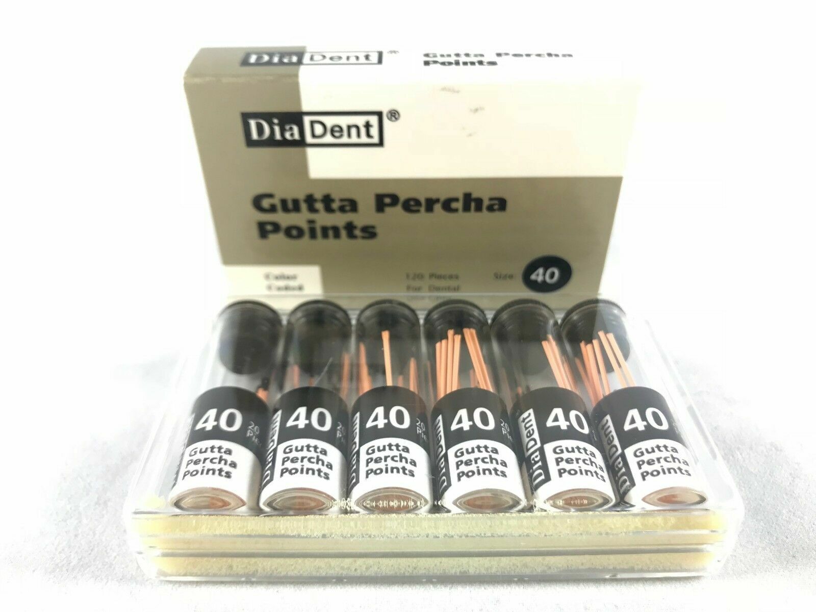 DIADENT Gutta Percha Points Endodontics (240 Pieces) All sizes Spill Proof 2 Box
