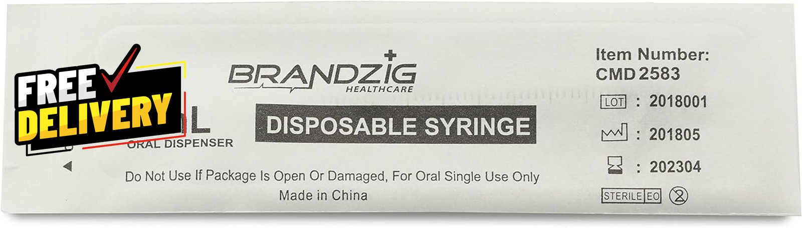 1Ml Oral Syringe 100 Pack Luer Slip Tip No Nedle Sterile Individually Blist…