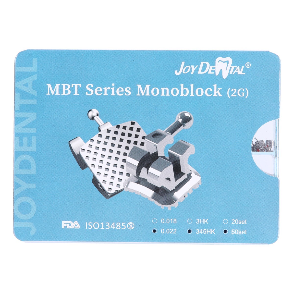 Dental Orthodontic MIM Monoblock Brackets Braces Mini Roth/MBT 022 Hooks 345