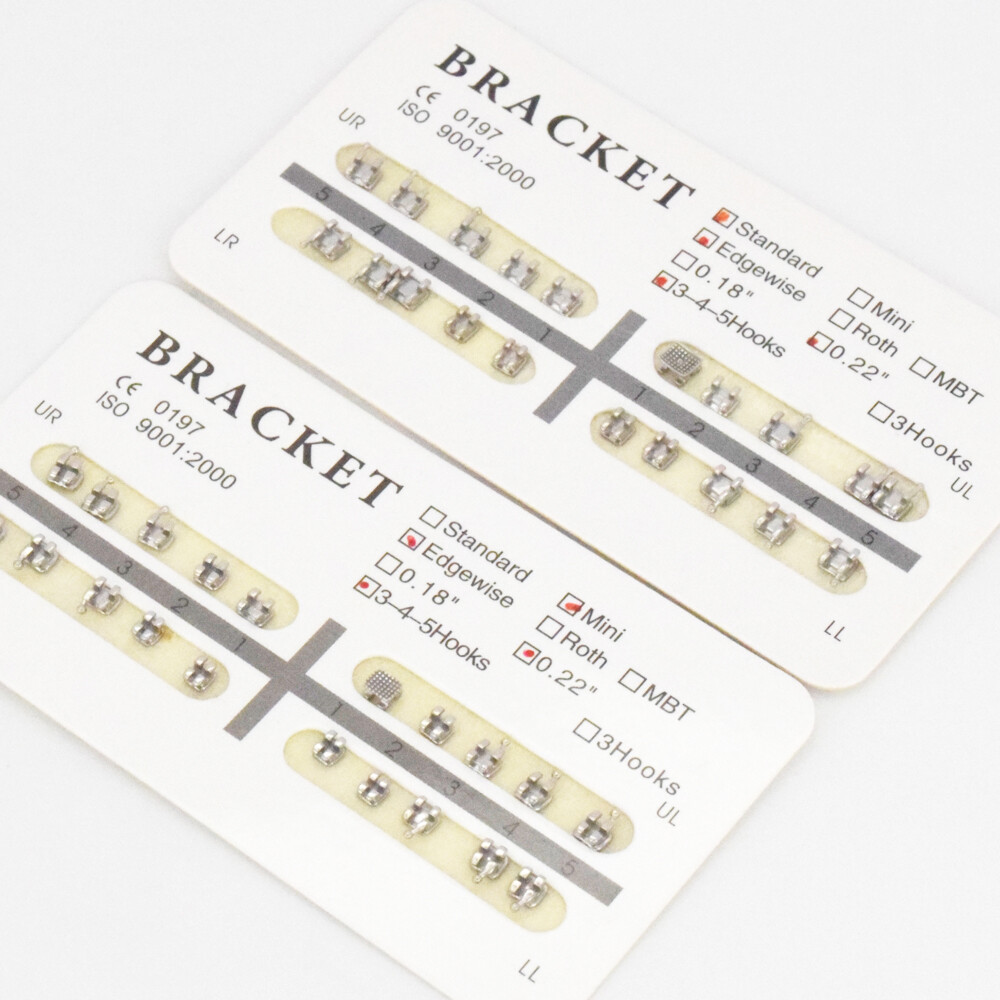 20 Pcs Dental Orthodontic Metal Brackets Braces No/3/345 Hook 018/022 Edgewise