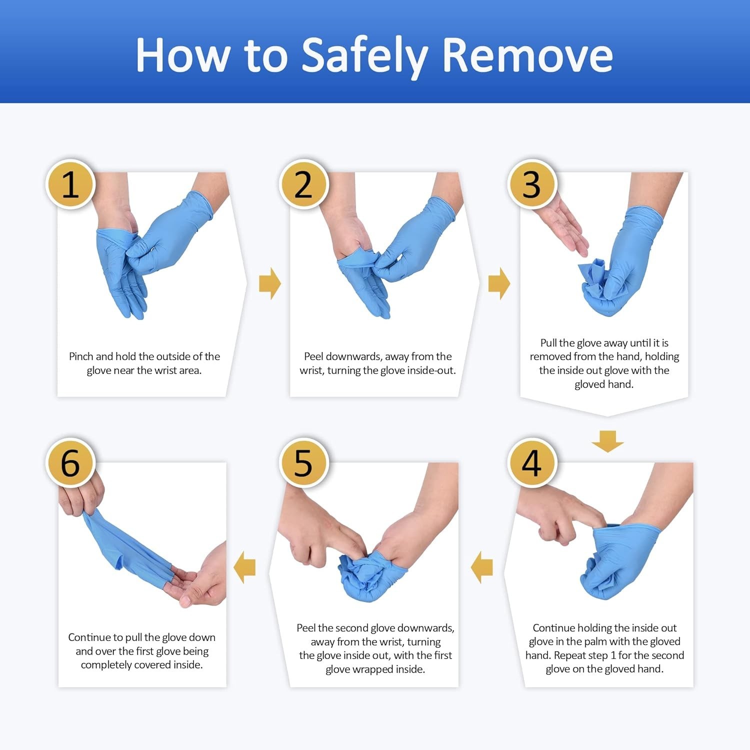 Blue Nitrile Exam Gloves – 9.5″ Long, 4 mil, Ambidextrous, Latex & Powder Free
