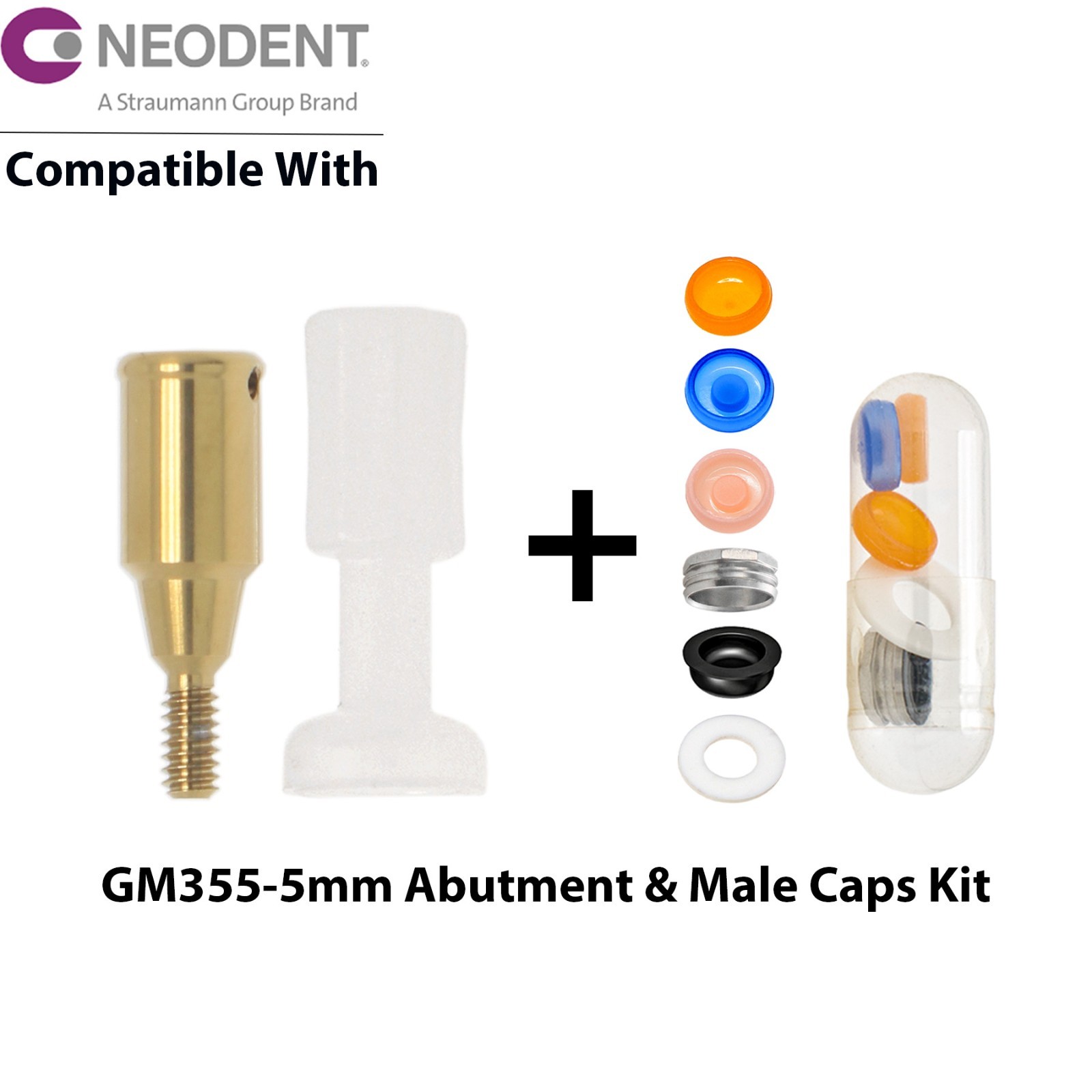 Dental Locator Abutment Overdenture Male Caps Fits NEODENT GRAND MORSE GM 1-6mm