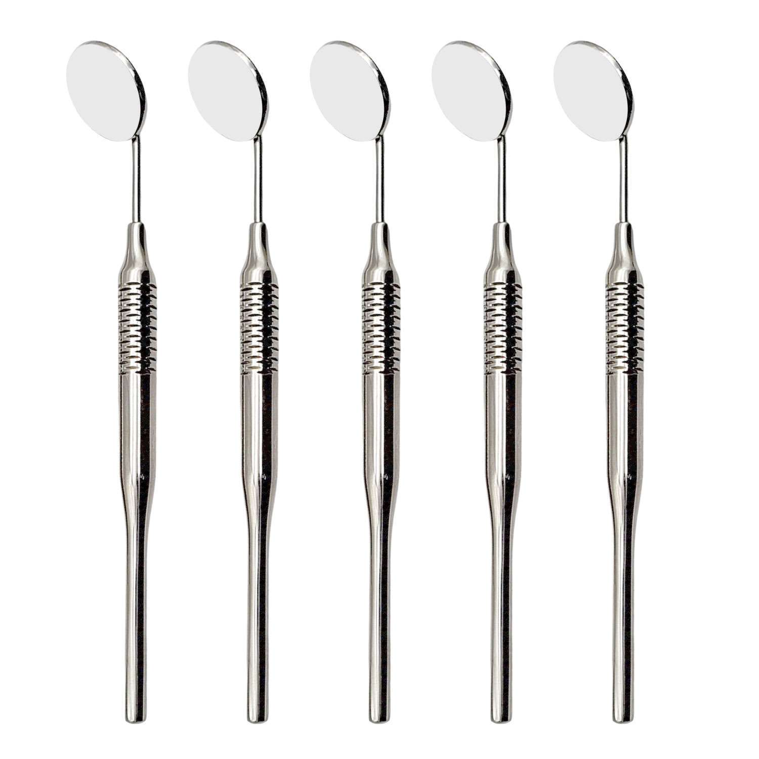 Artman Instruments #5 Dental Mirrors, Silver Chrome, 5/Pk