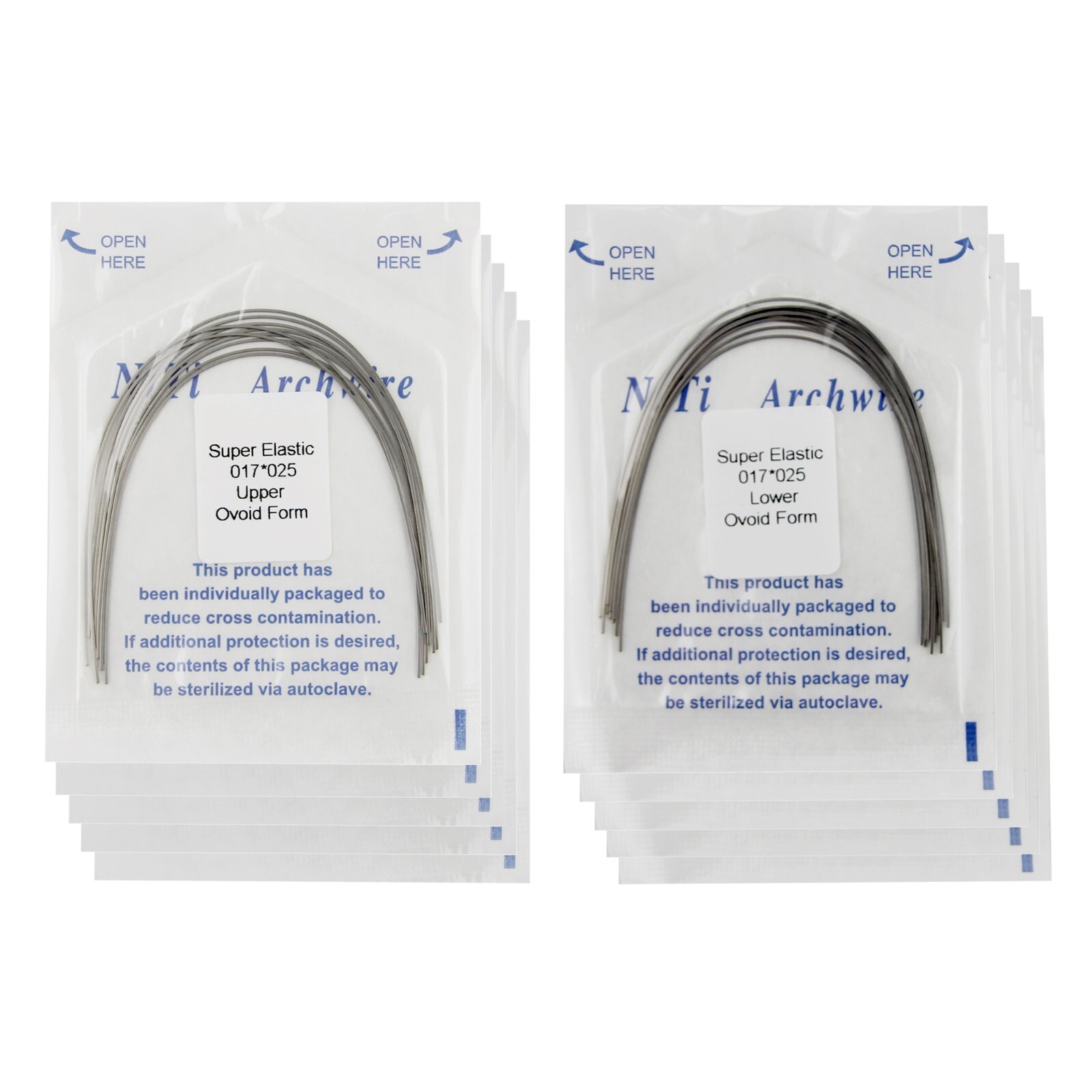 100PCS Dental Orthodontic Arch Wire Niti Super Elastic Round Rectangular Ovoid