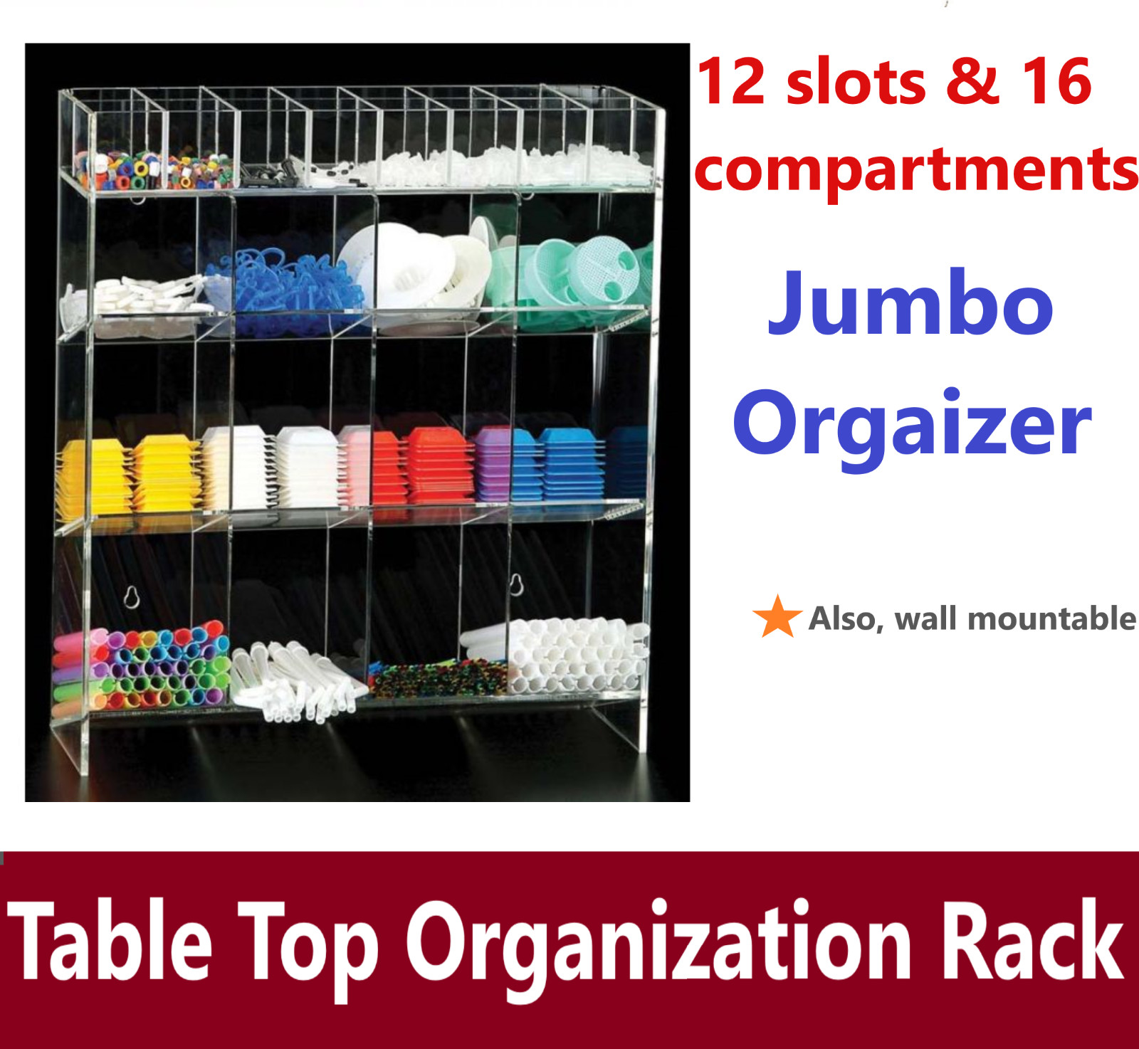 Dental Organization Rack For Saliva Ejectors, Storgage Dental Items HVE Tips