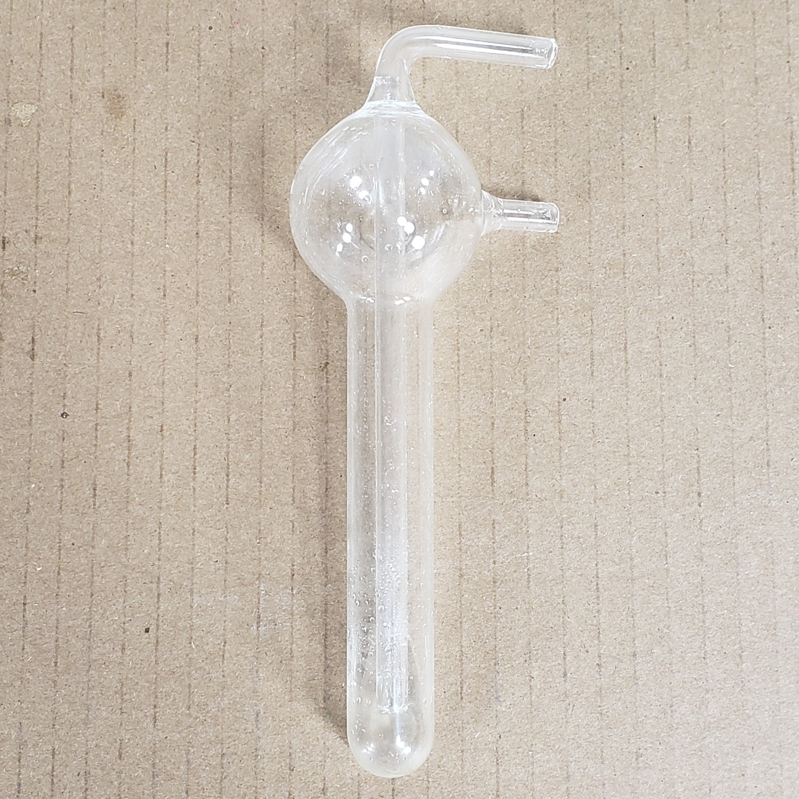Unbranded Glass Micro Gas Bubbler System 1/4″ Straight Tube Inlet ~7″ Tall