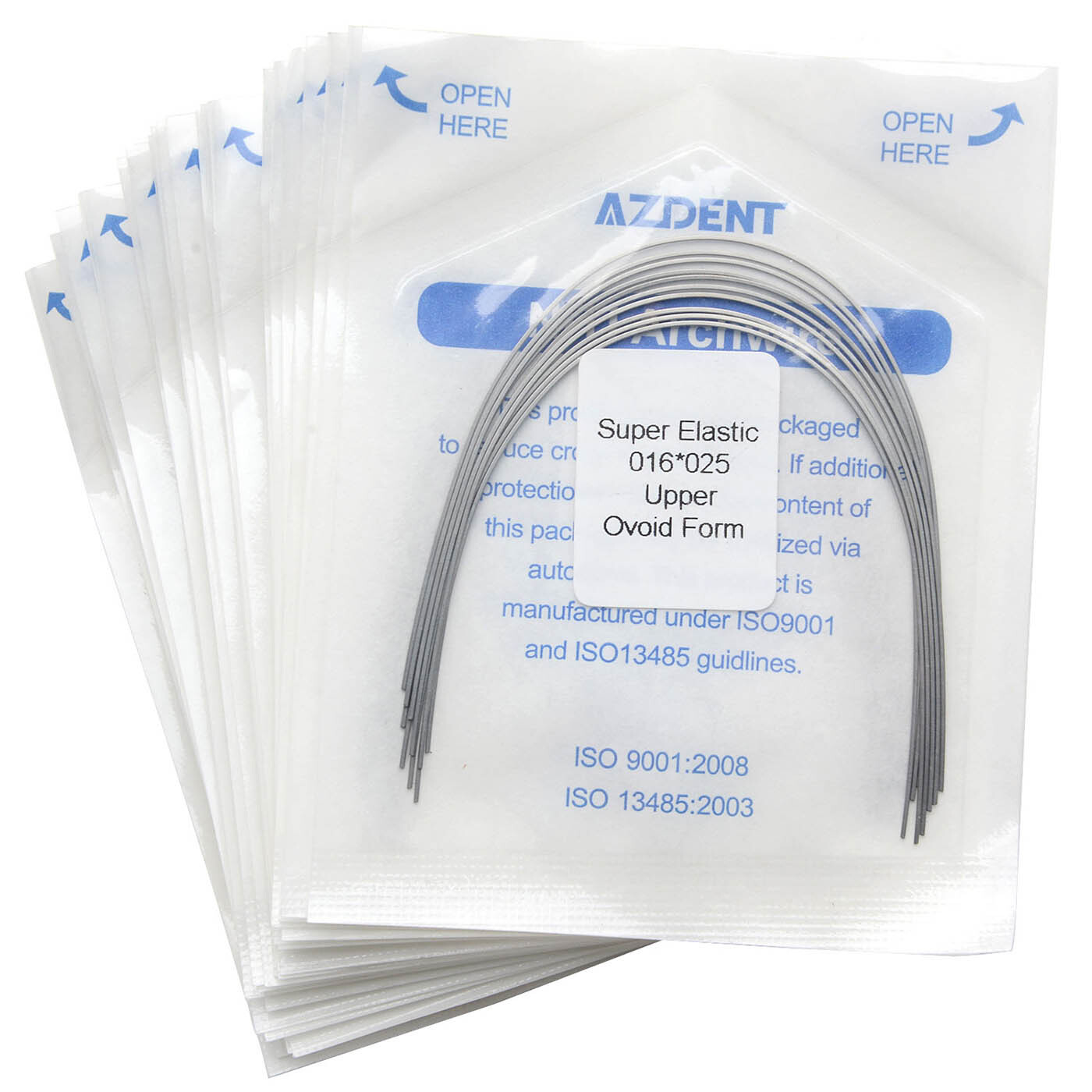 AZDENT Dental Orthodontic Super Elastic Niti Rectangular Arch Wire Ovoid/Nature
