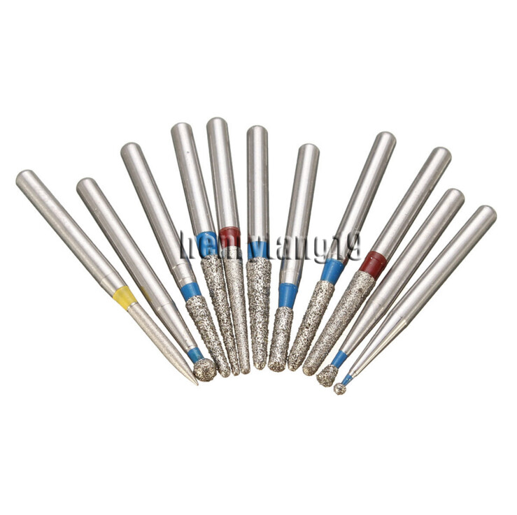 5Pcs/pack Dental Diamond Burs for High Speed Handpiece FG1.60mm Polishing Burs