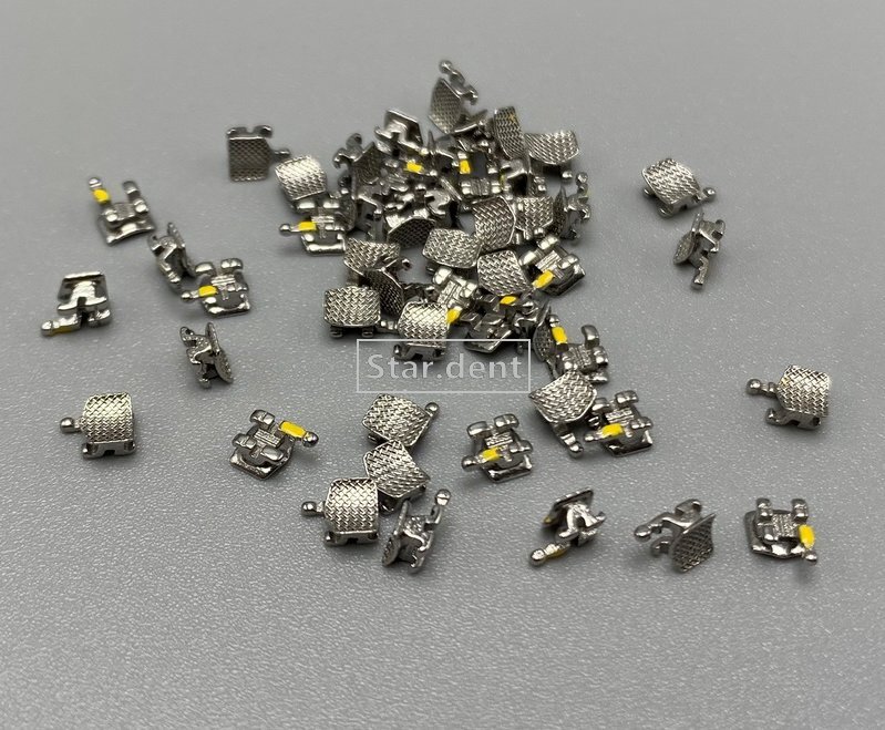 50pcs Dental Orthodontic Brackets metal Braces Mini Roth Slot 022 345 hooks Bulk