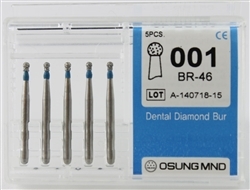 Dental Diamond Burs, Standard Grit Multi-Use, 5 Pcs/Pk [001BR-46]