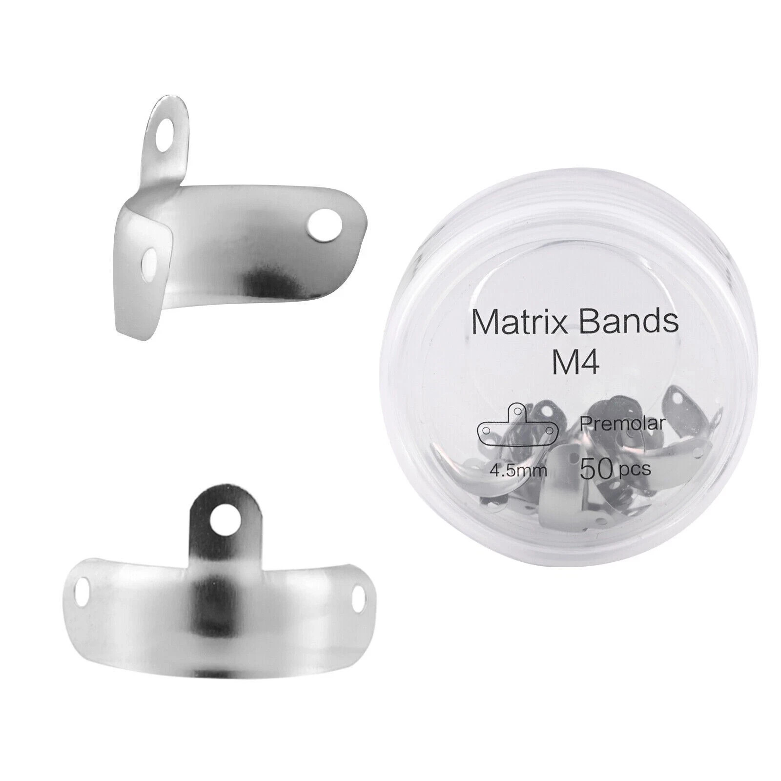 50 Pcs/Box Dental Sectional Contoured Matrice Refill Metal Matrix Bands M4 Type