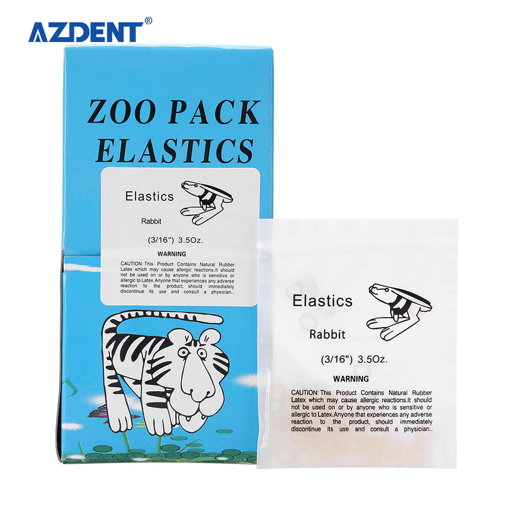 5000Pcs AZDENT Dental Orthodontic Elastics Rubber Bands Bracket Brace 3.5/4.5 OZ