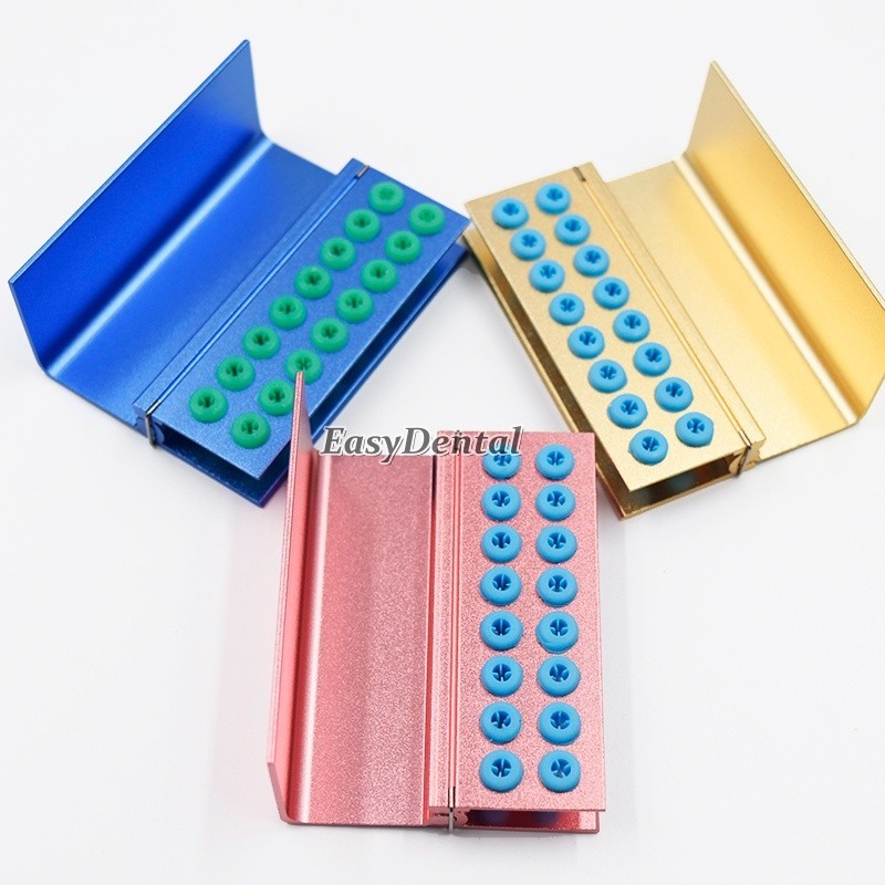 Dental Bur Holder Block Disinfection Box 10/15/16/24/30/56/100/142/152 Holes
