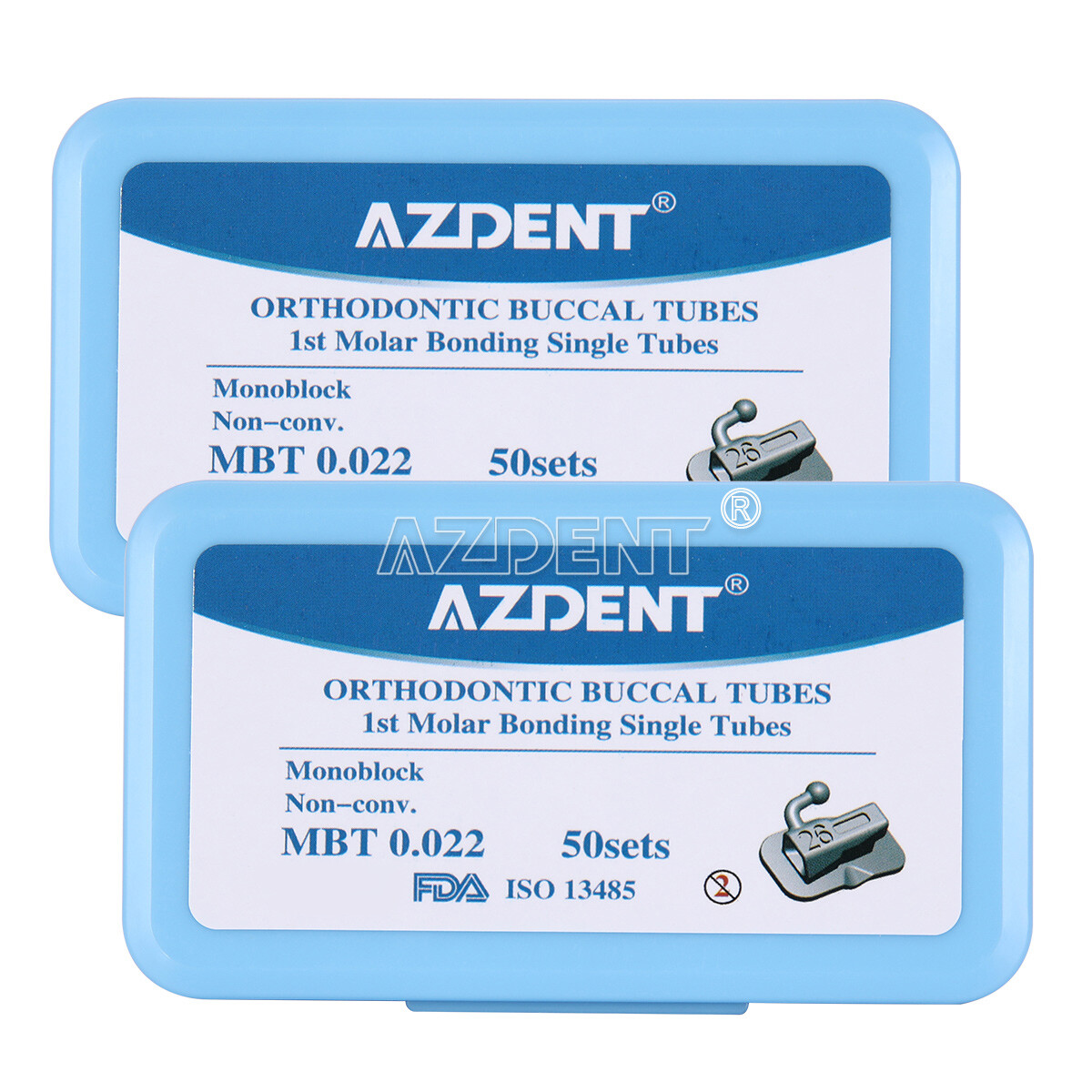 Dental Orthodontic Buccal Tubes 1st 2nd Molar Roth/MBT 022 018 Bondable Non-Conv