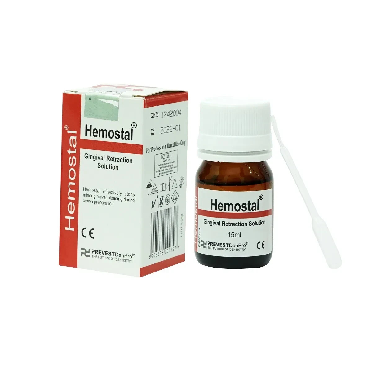 5 x Dental HEMOSTAL Liquid 15ml Pack for Gingival Retraction Solutions