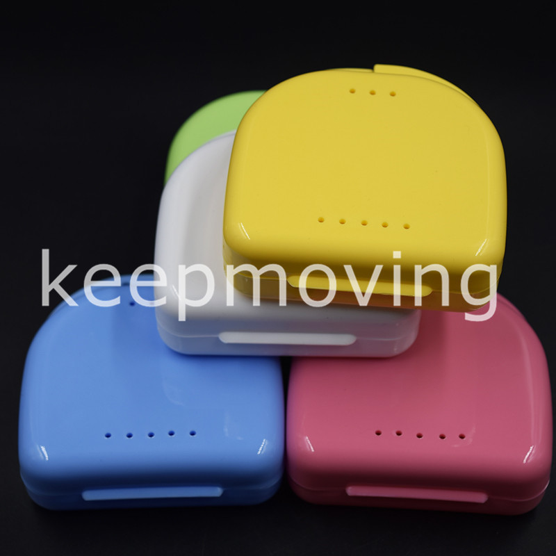 Dental Orthodontic Retainer Denture Storage Box Case Mouthguard Container Colors