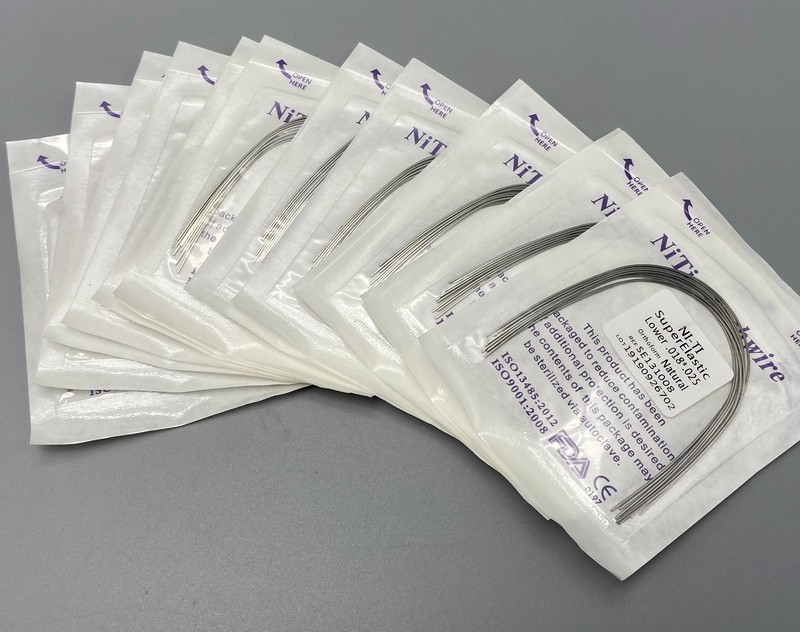 Dental Orthodontic Arch Wire Super Elastic Niti Round Rectangular Natural Form
