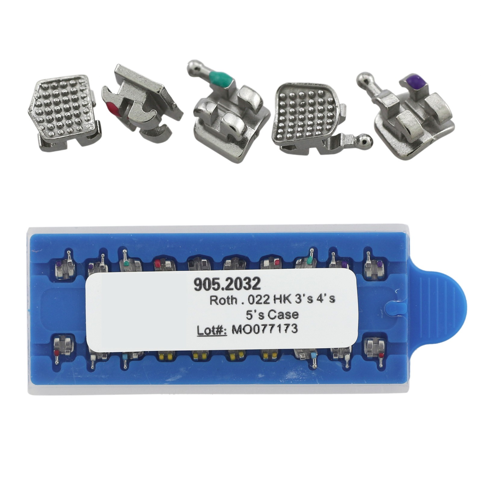 MIM MINI Orthodontic Brackets Dental MBT Roth 022 345w/h Hooks OC Metal Braces