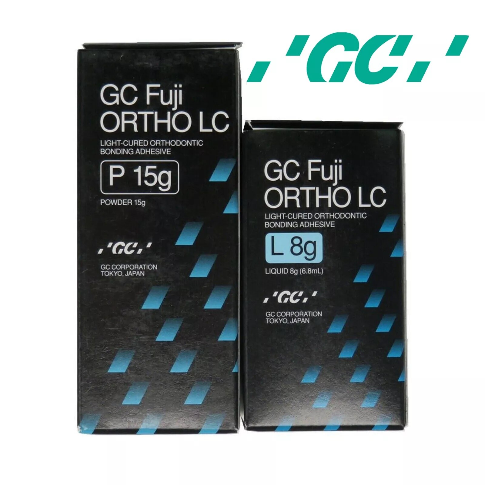 GC Fuji ORTHO LC light-cure Glass Ionomer Cement liquid 8g Power 15g CE