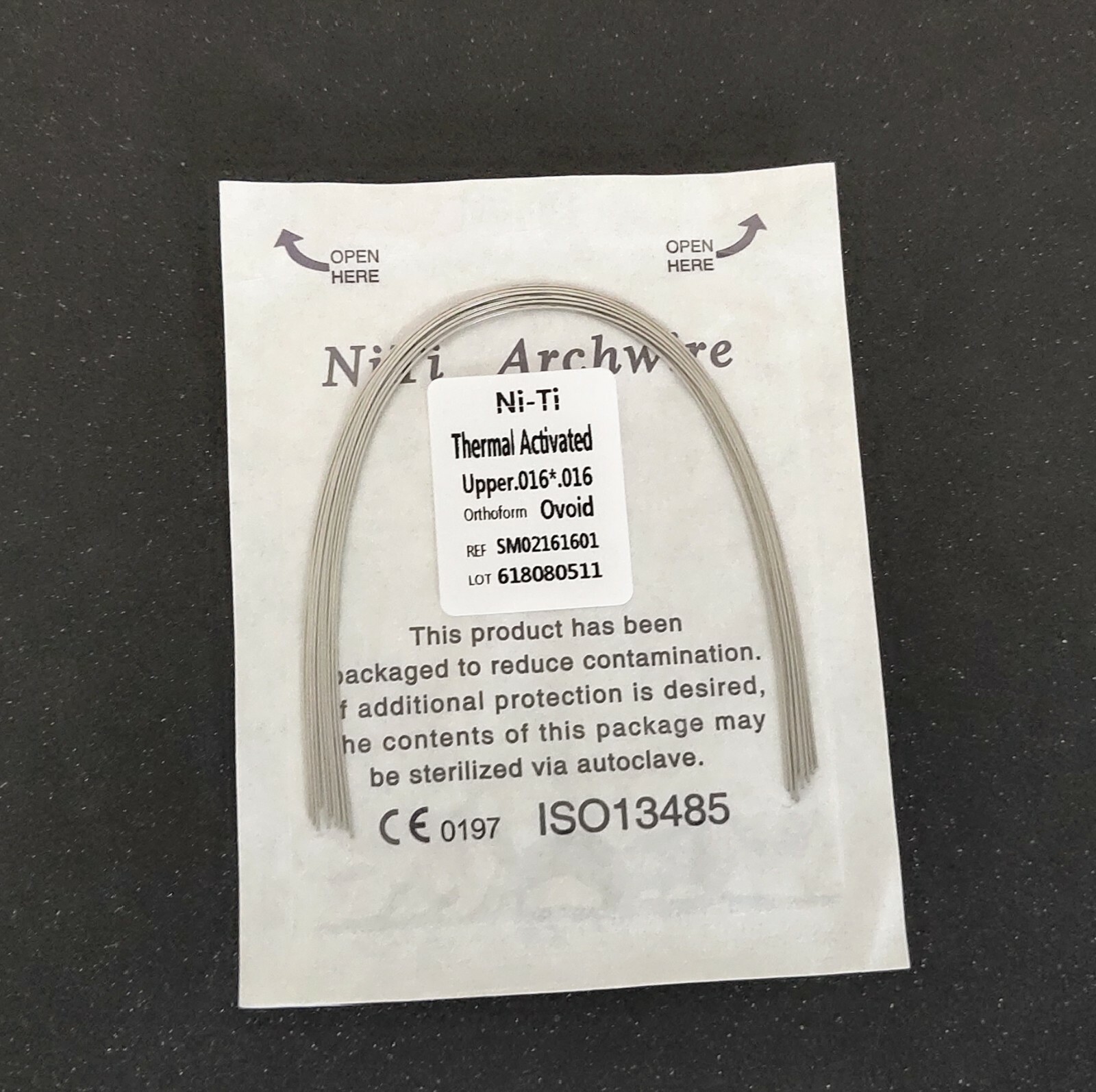 100 Packs Dental Thermal Activated NITI Arch Wire Rectangular Dental Bows Ovoid