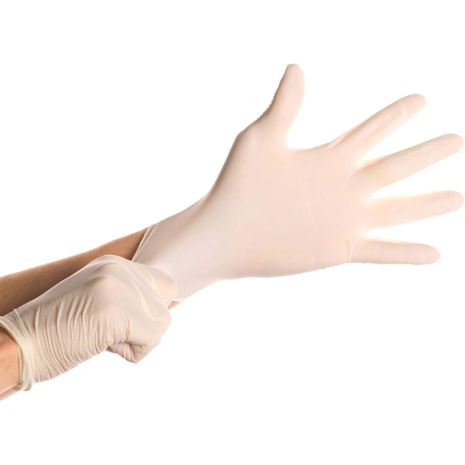 Safeguard unisex adult Latex Gloves, Box, Medium ,100 Count (Pack of 1)