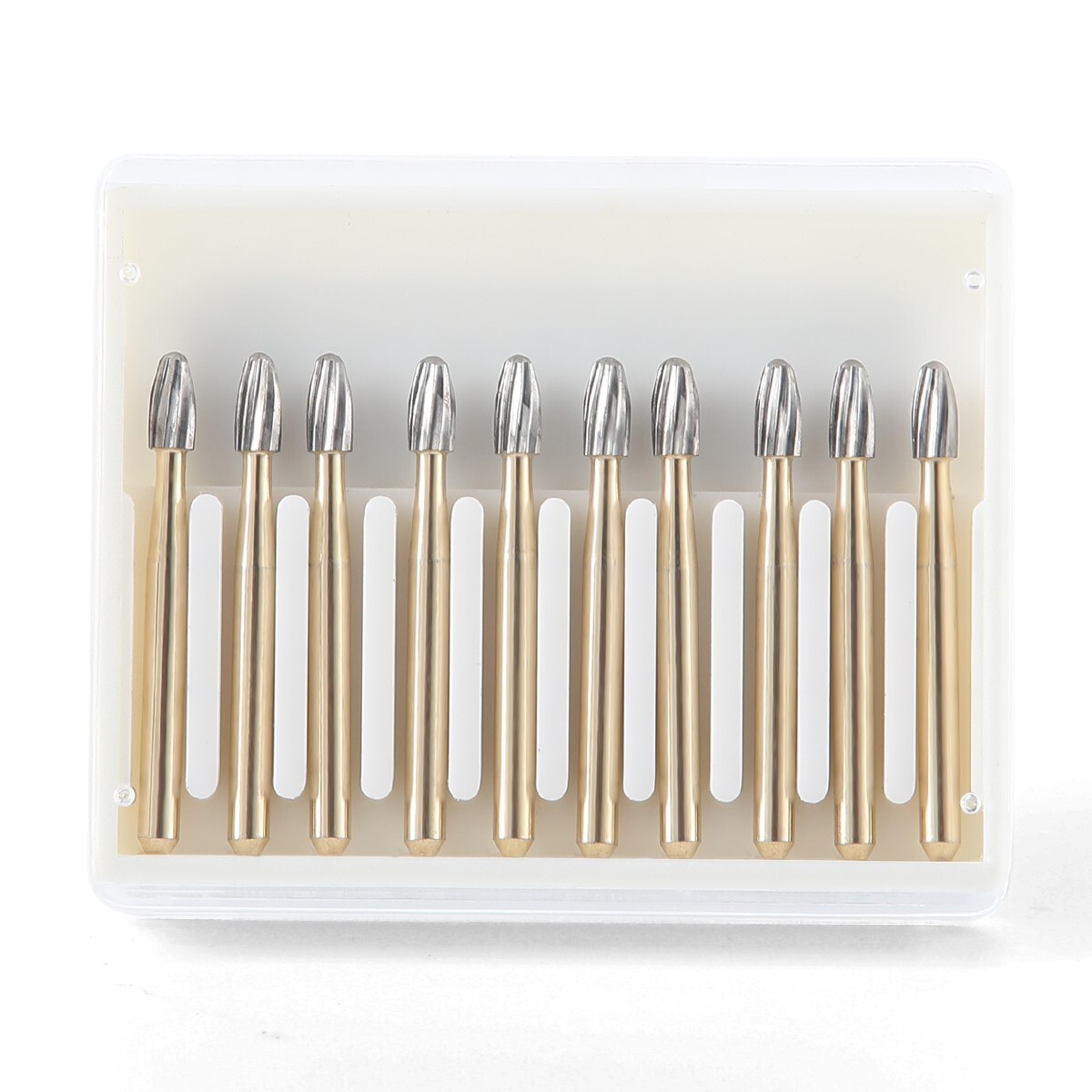 Dental FG 7406 Burs Tungsten Carbide Trimming&Finishing Egg Shape