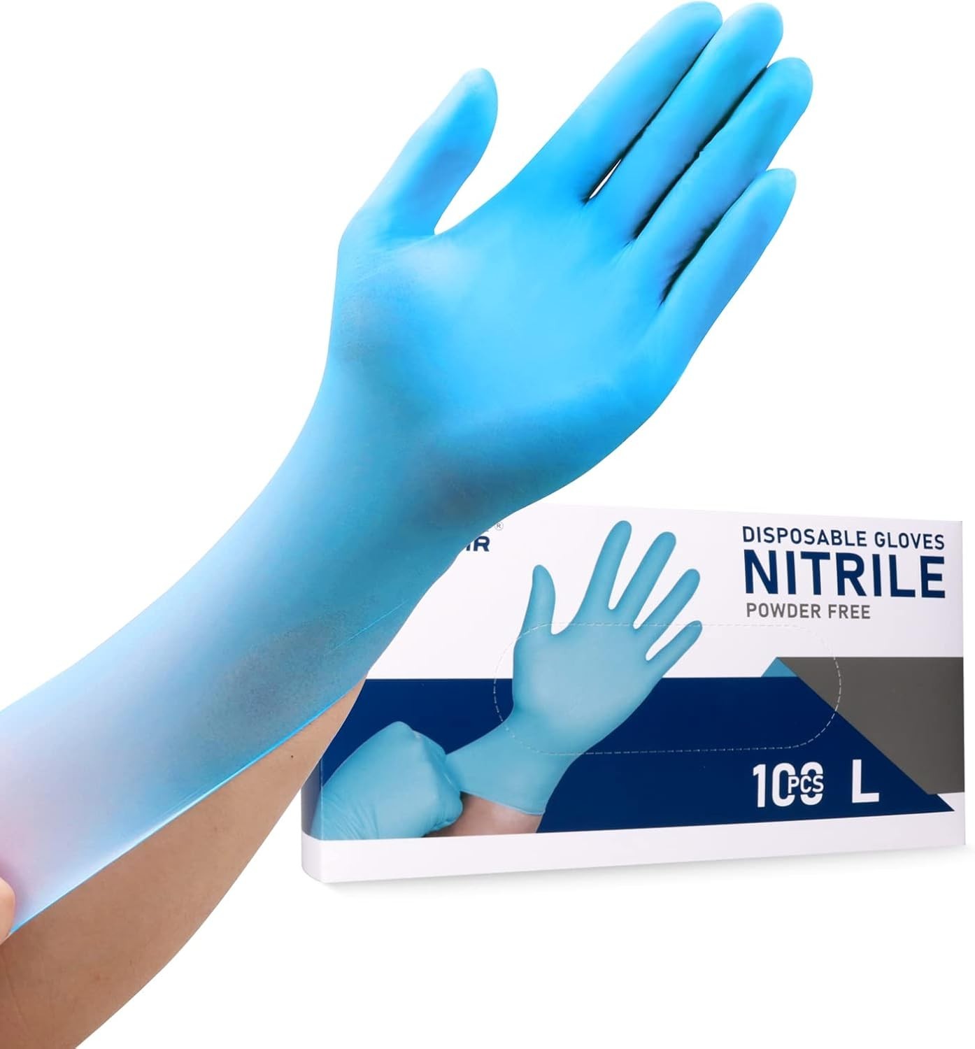 Ambidextrous Nitrile Gloves Small 100 Count Waterproof Powder Free for Cleaning