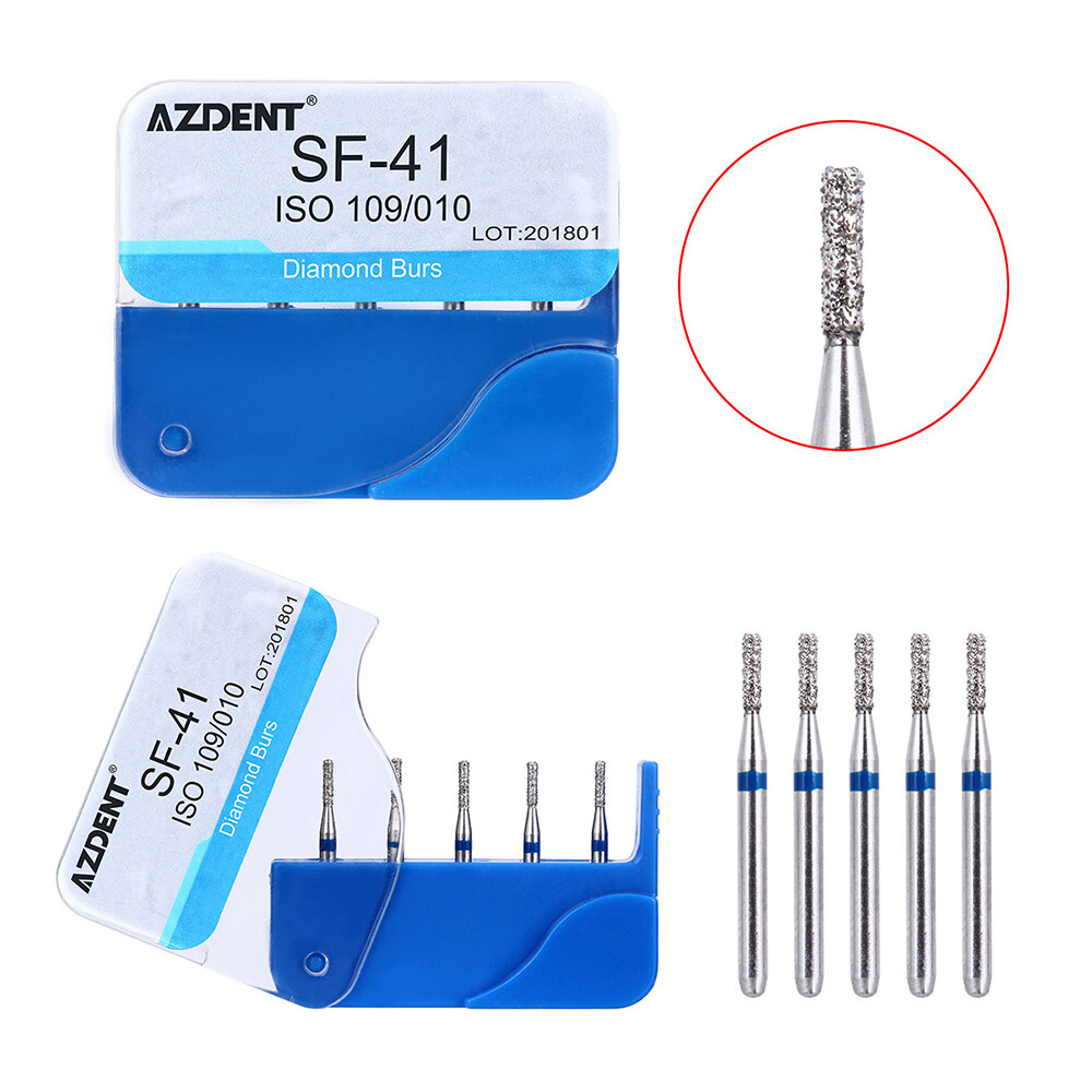100 pcs Dental Diamond Burs Medium FG 1.6MM For High Speed Handpiece 20 Types