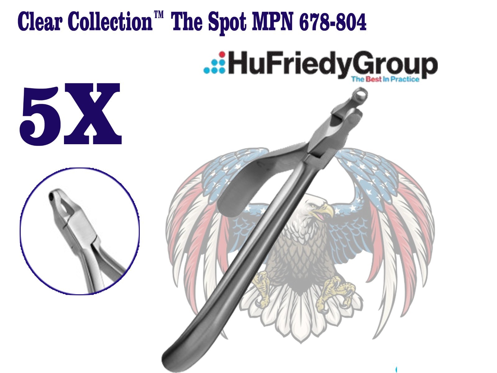 Lot of 5 Pcs Hu Friedy Clear Collection™ The Spot MPN 678-804
