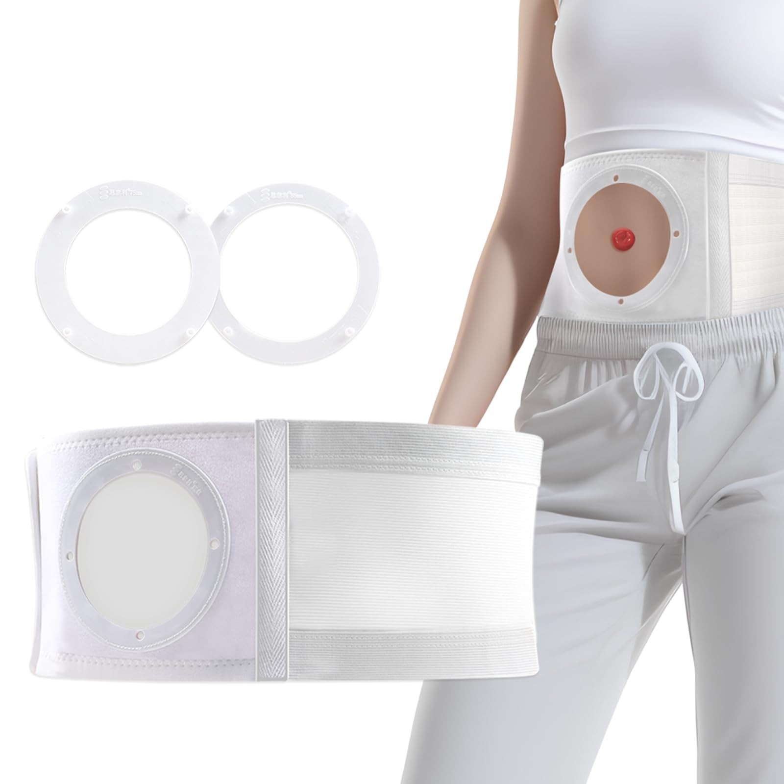 Adjustable Ostomy Support Belt for Men & Women, Breathable Abdominal Binder w…