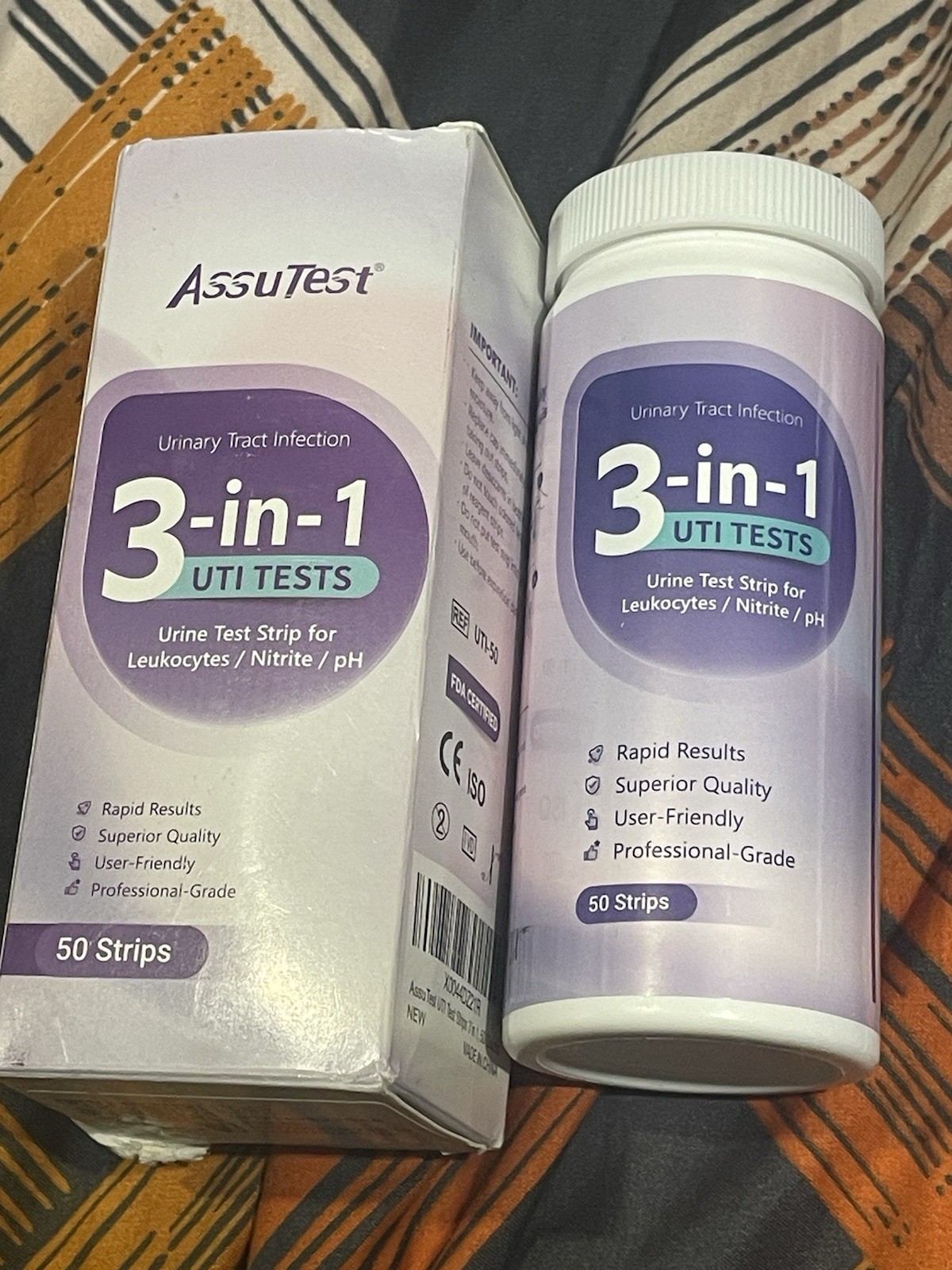 AssuTest 3 In 1 UTI Tests 50 Strips Expiry 09/14/2026