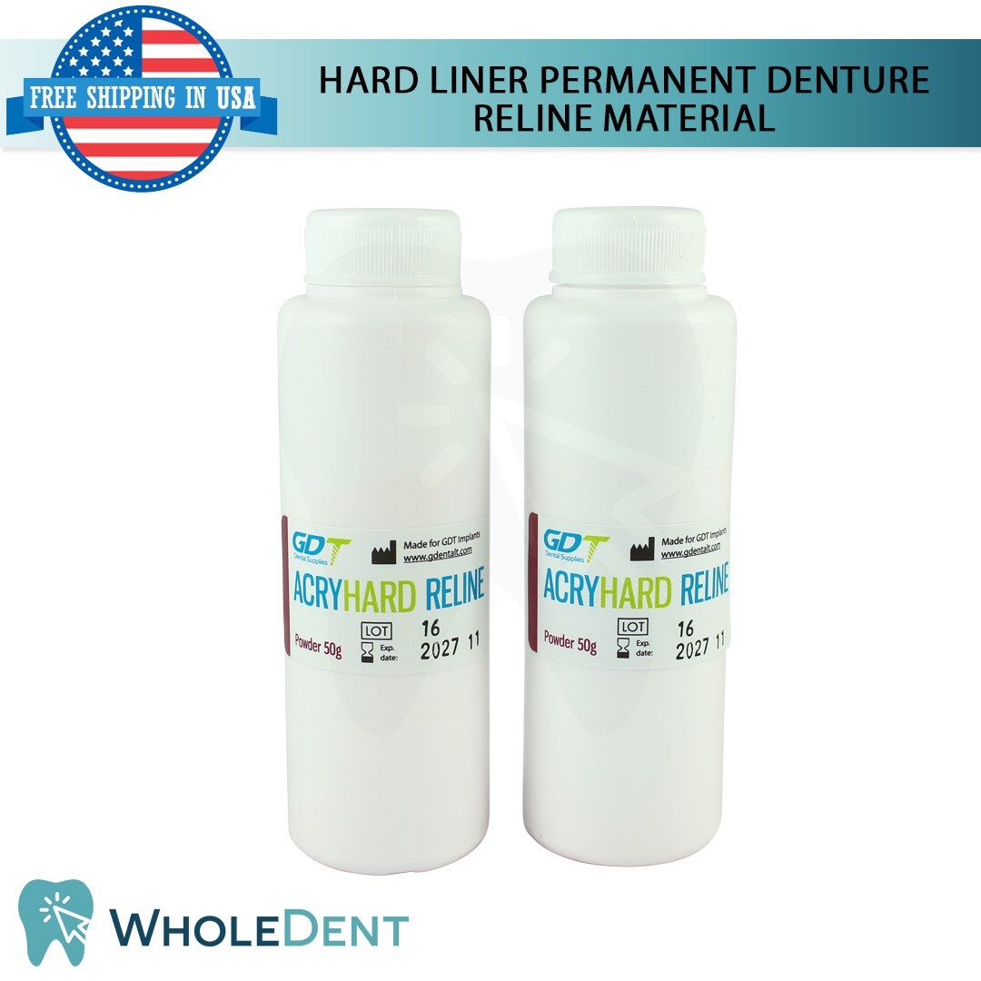 Self Curing Resin For Hard Liner Reline Home Use Kit DIY Denture Renew Acrylic
